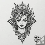 Tattoo sketch ‘victory!’ in a triumphant bann… – tattoo sketch (№1752860288_0, 18.07.2025 17:38) — tattoovalue.net