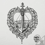 Tattoo sketch a minimalist heart outline., ta… – tattoo sketch (№1752860720_0, 18.07.2025 17:45) — tattoovalue.net