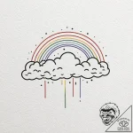 Tattoo sketch a subtle rainbow arc forming be… – tattoo sketch (№1752860805_0, 18.07.2025 17:46) — tattoovalue.net