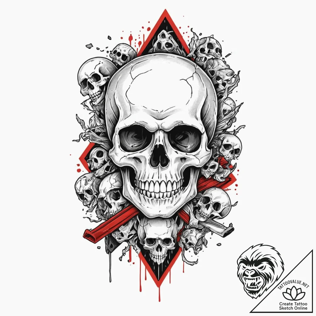Tattoo design a stylized "game over" screen w... - tattoo sketch (№1752860978_0, 18.07.2025 17:49) — tattoovalue.net