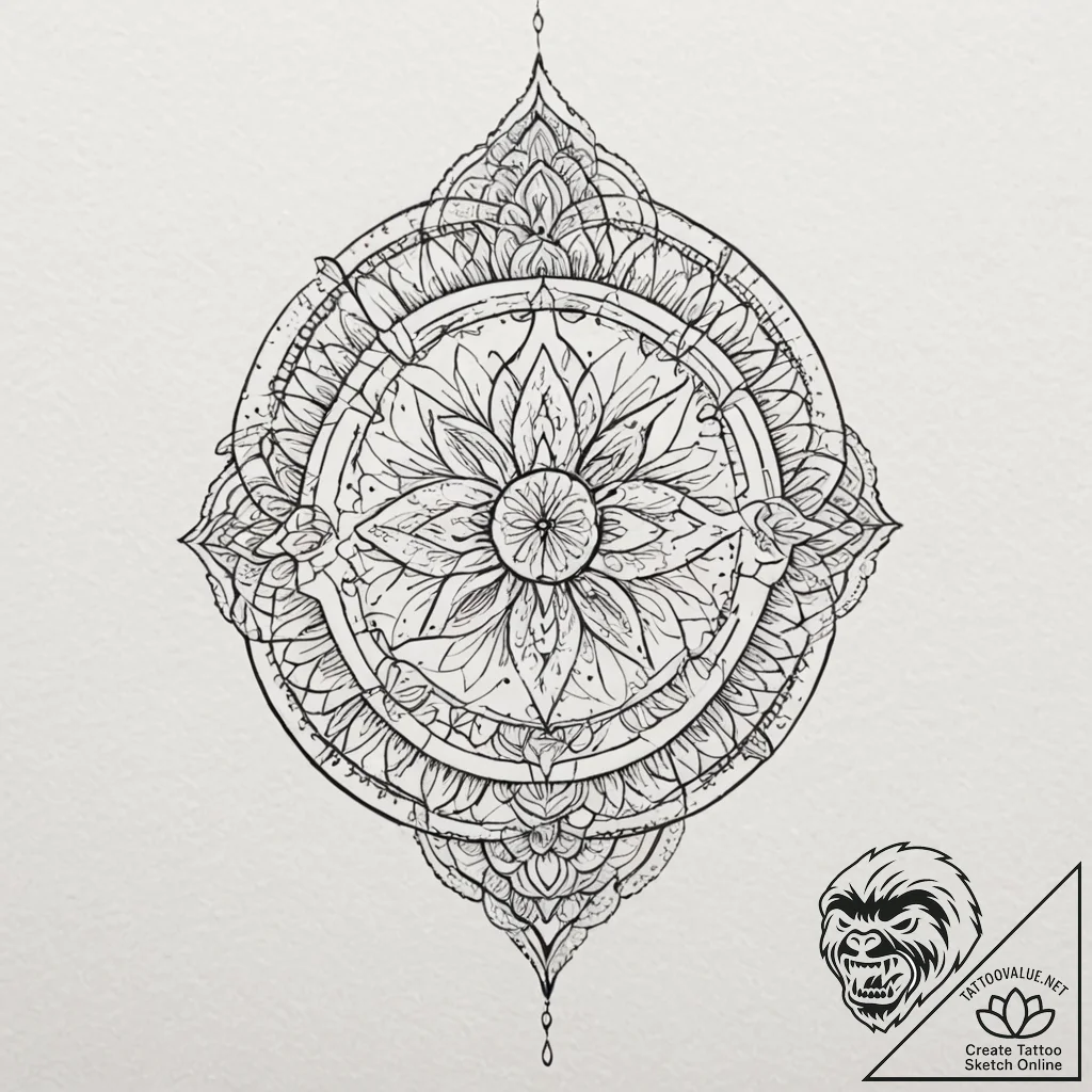 Tattoo sketch an abstract representation of i... - tattoo sketch (№1752861488_0, 18.07.2025 17:58) — tattoovalue.net