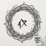 141. tattoo sketch: the rune “potok,” its lin… – tattoo sketch (№1752861660_0, 18.07.2025 18:01) — tattoovalue.net