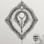 Tattoo design a small, intricate keyhole on o… – tattoo sketch (№1752861830_0, 18.07.2025 18:03) — tattoovalue.net