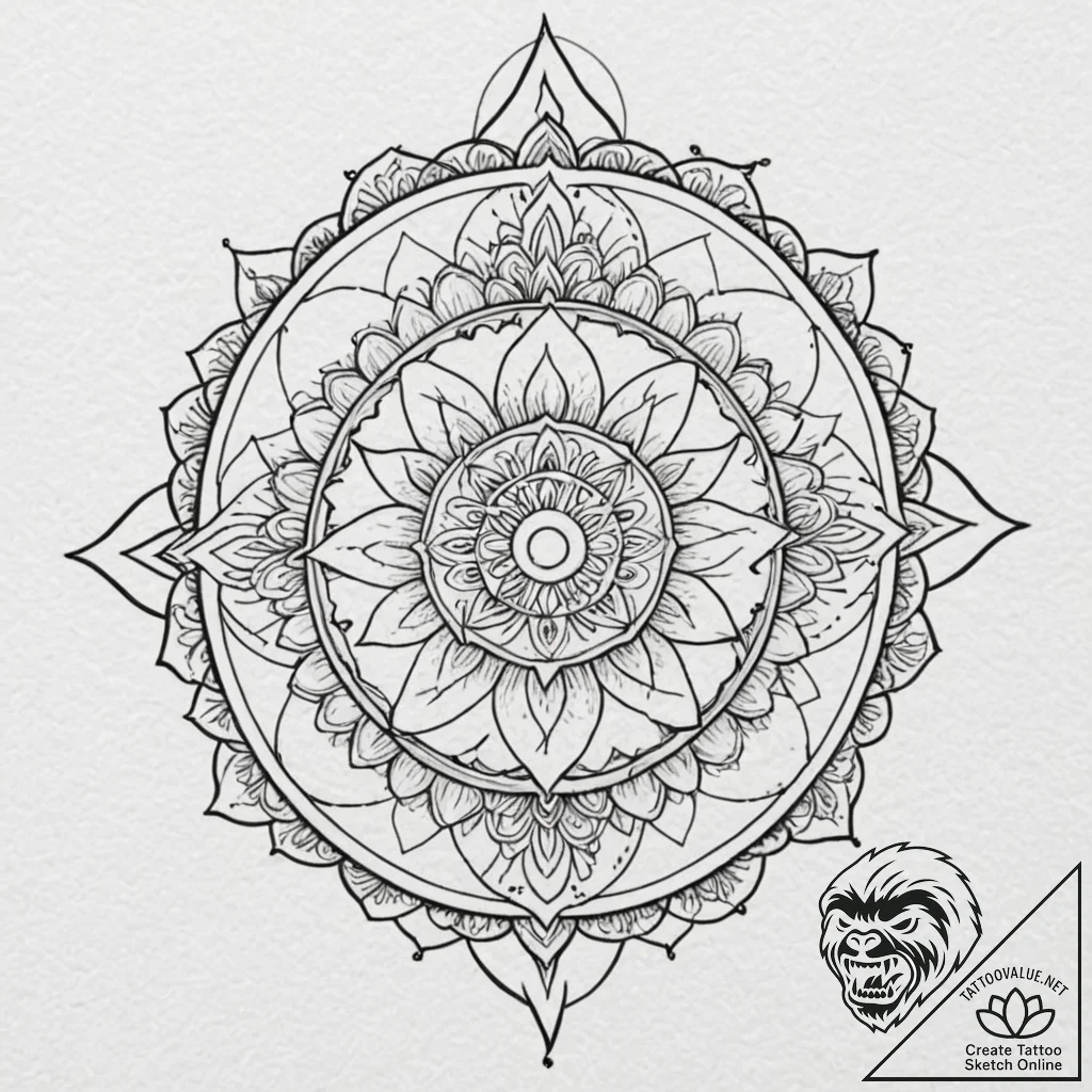 Hieroglyph, tattoo sketch design, on a clean... - tattoo sketch (№1752862427_0, 18.07.2025 18:13) — tattoovalue.net