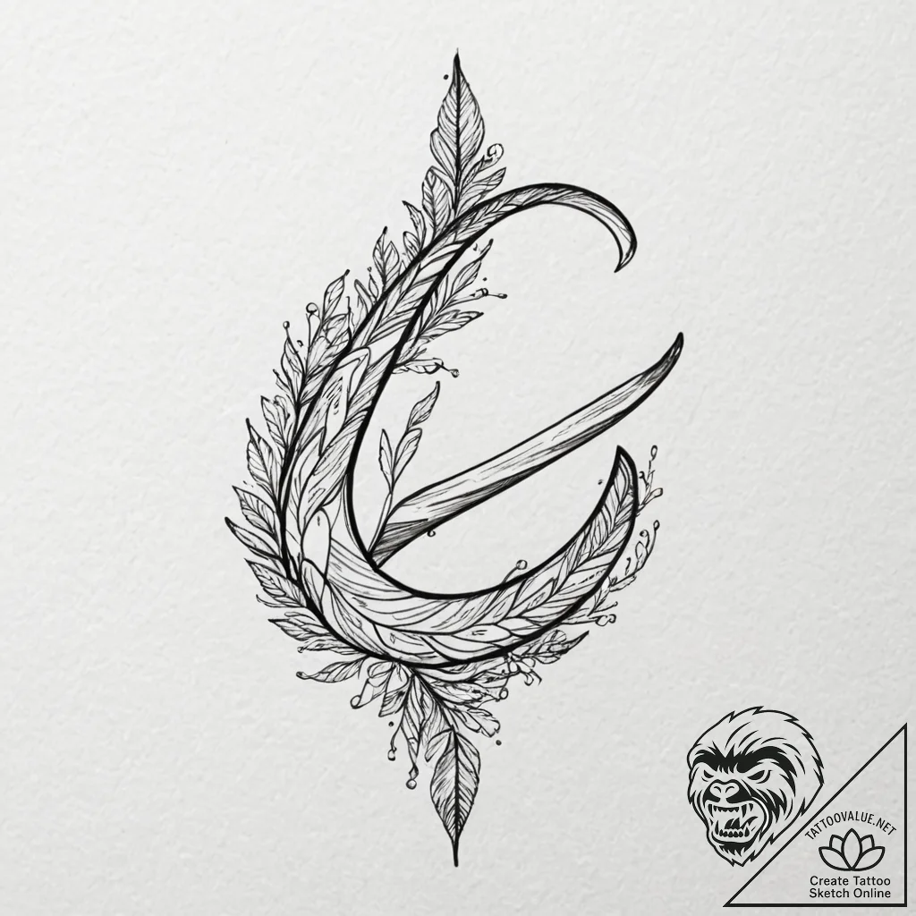 Boomerang, tattoo sketch design, muted color... - tattoo sketch (№1752862672_0, 18.07.2025 18:17) — tattoovalue.net