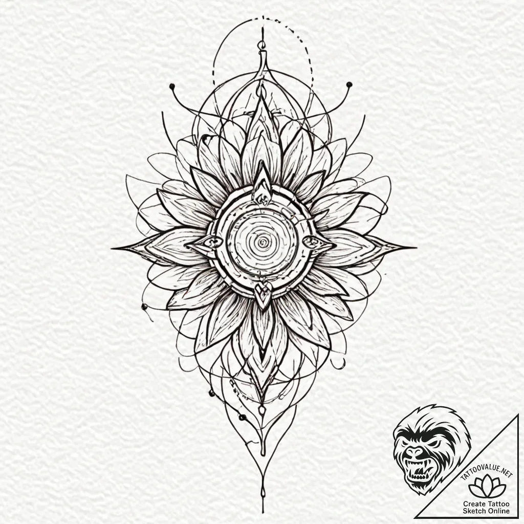 Tattoo design an abstract representation of a... - tattoo sketch (№1752862844_0, 18.07.2025 18:20) — tattoovalue.net