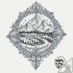 A watercolor sketch of the blue key from mulh… – tattoo sketch (№1752862928_0, 18.07.2025 18:22) — tattoovalue.net