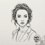 A neo-traditional tattoo of villanelle from k… – tattoo sketch (№1752863353_0, 18.07.2025 18:29) — tattoovalue.net