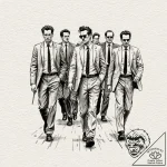 A neo-traditional tattoo of the “walking” sce… – tattoo sketch (№1752864118_0, 18.07.2025 18:41) — tattoovalue.net