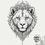 Tattoo design a fierce lioness’s face, strong… – tattoo sketch (№1752864546_0, 18.07.2025 18:49) — tattoovalue.net