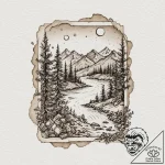Tattoo design a level up notification overlai… – tattoo sketch (№1752865407_0, 18.07.2025 19:03) — tattoovalue.net