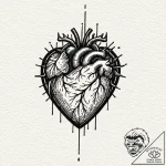 Tattoo design a subtle representation of a he… – tattoo sketch (№1752866174_0, 18.07.2025 19:16) — tattoovalue.net