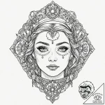 Tattoo design a controller’s face buttons arr… – tattoo sketch (№1752866430_0, 18.07.2025 19:20) — tattoovalue.net