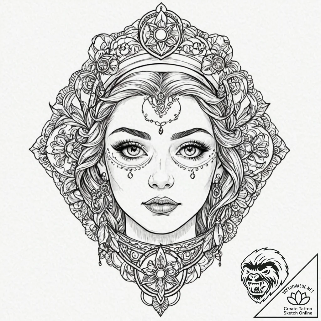 Tattoo design a controller's face buttons arr... - tattoo sketch (№1752866430_0, 18.07.2025 19:20) — tattoovalue.net