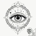 Tattoo sketch a zodiac animal’s eye, with the… – tattoo sketch (№1752866515_0, 18.07.2025 19:21) — tattoovalue.net