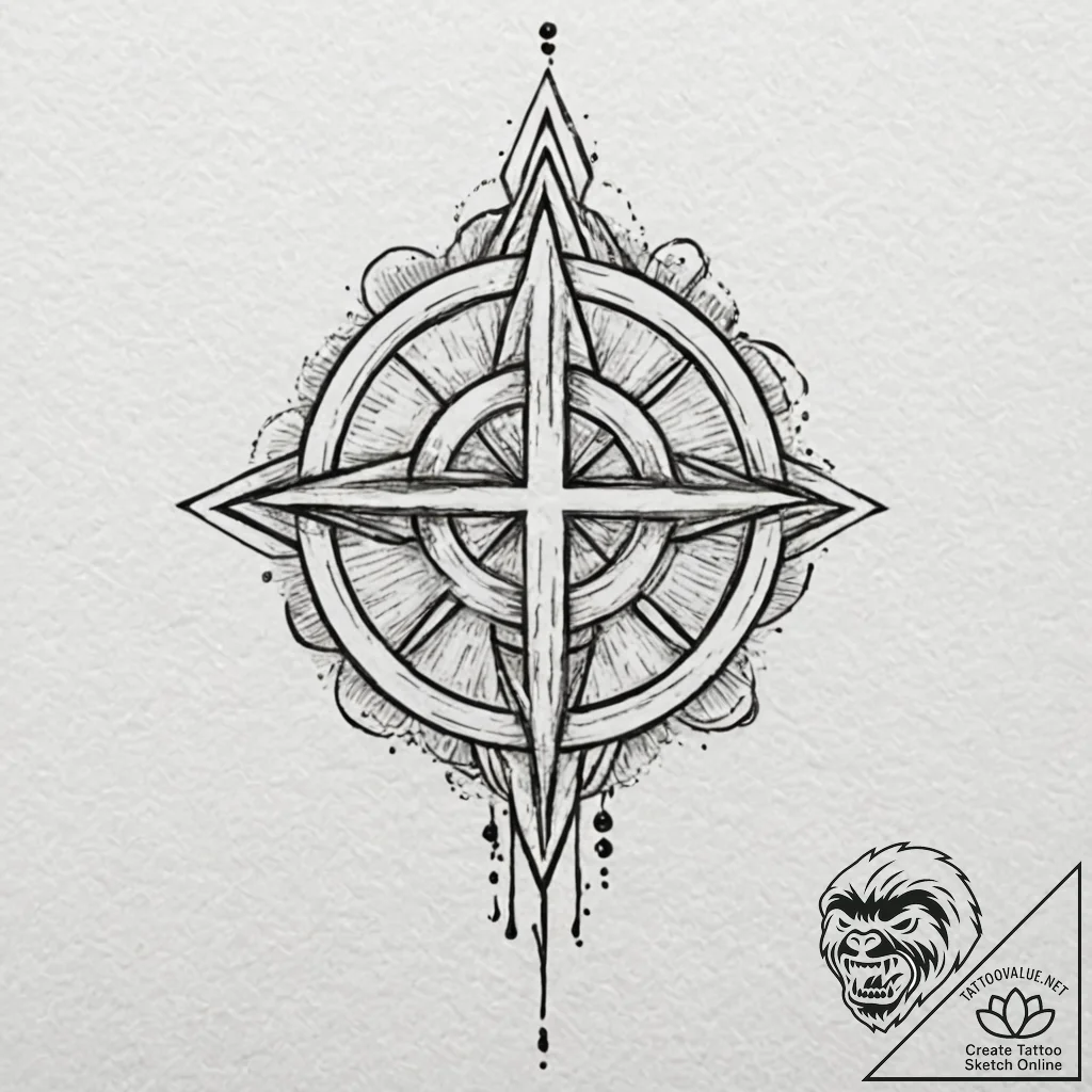 41. linework tattoo of the jedi order symbol,... - tattoo sketch (№1752867365_0, 18.07.2025 19:36) — tattoovalue.net