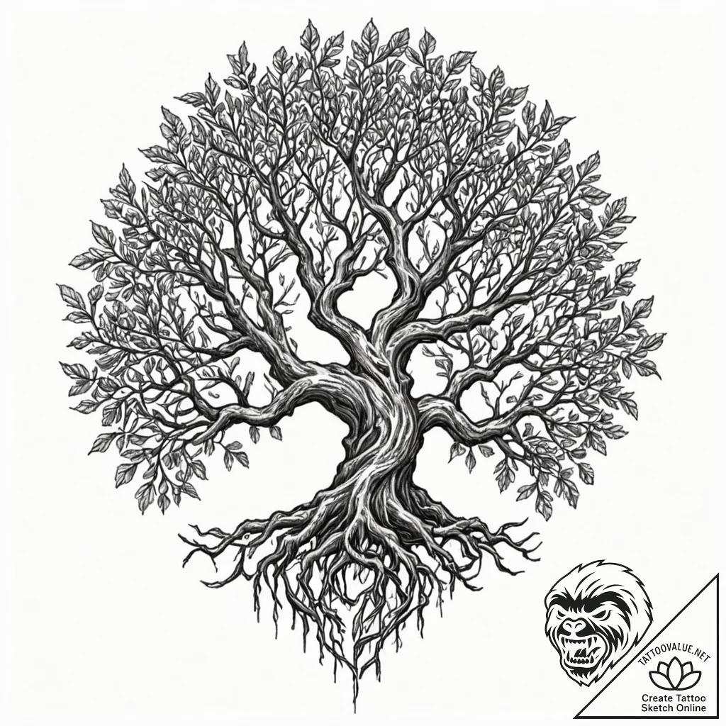 Tattoo sketch: perun's thunderbolt symbol int... - tattoo sketch (№1752867535_0, 18.07.2025 19:38) — tattoovalue.net