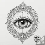 Tattoo design a zodiac animal’s eye, highly d… – tattoo sketch (№1752868128_0, 18.07.2025 19:48) — tattoovalue.net