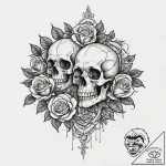 Pin, concept art for tattoo, sepia tone sketc… – tattoo sketch (№1752868993_0, 18.07.2025 20:03) — tattoovalue.net