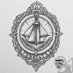 A chicano lettering tattoo of “veritas” and “… – tattoo sketch (№1752869336_0, 18.07.2025 20:08) — tattoovalue.net