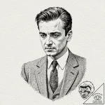 A graphic novel portrait of marcello mastroia… – tattoo sketch (№1752869764_0, 18.07.2025 20:16) — tattoovalue.net