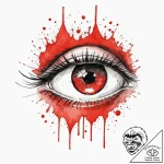 Eye, concept art for tattoo, watercolor tatto… – tattoo sketch (№1752871120_0, 18.07.2025 20:38) — tattoovalue.net