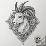 Tattoo design a capricorn goat-fish where sca… – tattoo sketch (№1752871800_0, 18.07.2025 20:50) — tattoovalue.net