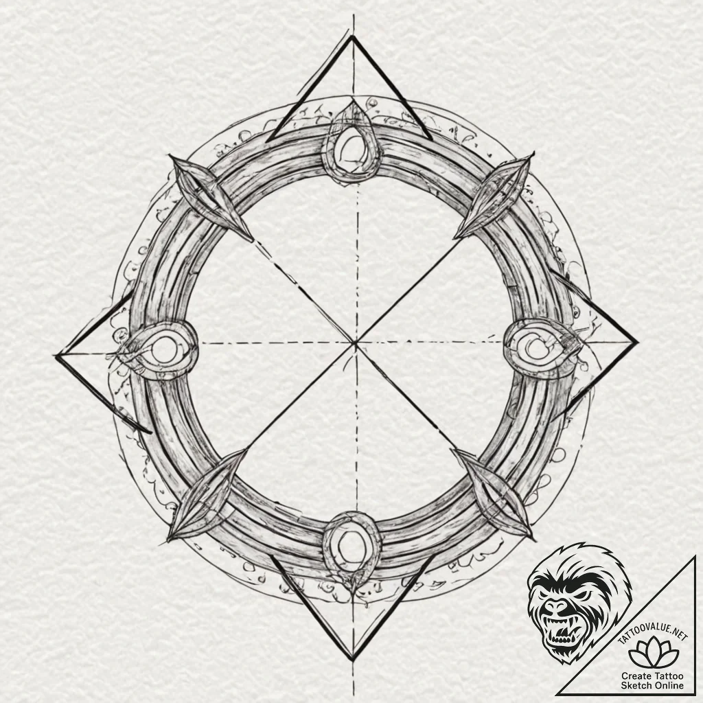 Tattoo design an abstract 'portal' on one, le... - tattoo sketch (№1752871885_0, 18.07.2025 20:51) — tattoovalue.net