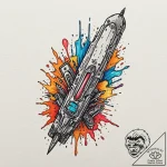 Tattoo design a classic, rugged pocket knife,… – tattoo sketch (№1752871971_0, 18.07.2025 20:52) — tattoovalue.net
