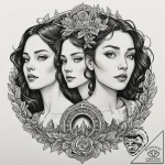 A graphic novel portrait of the main characte… – tattoo sketch (№1752872399_0, 18.07.2025 20:59) — tattoovalue.net
