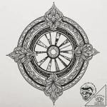 27. trash polka style tattoo combining the sy… – tattoo sketch (№1752872909_0, 18.07.2025 21:08) — tattoovalue.net