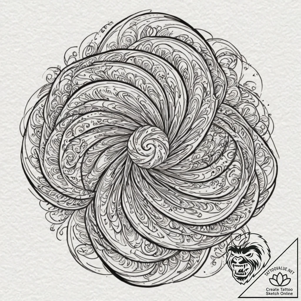 Tattoo sketch an abstract interpretation of "... - tattoo sketch (№1752872994_0, 18.07.2025 21:09) — tattoovalue.net