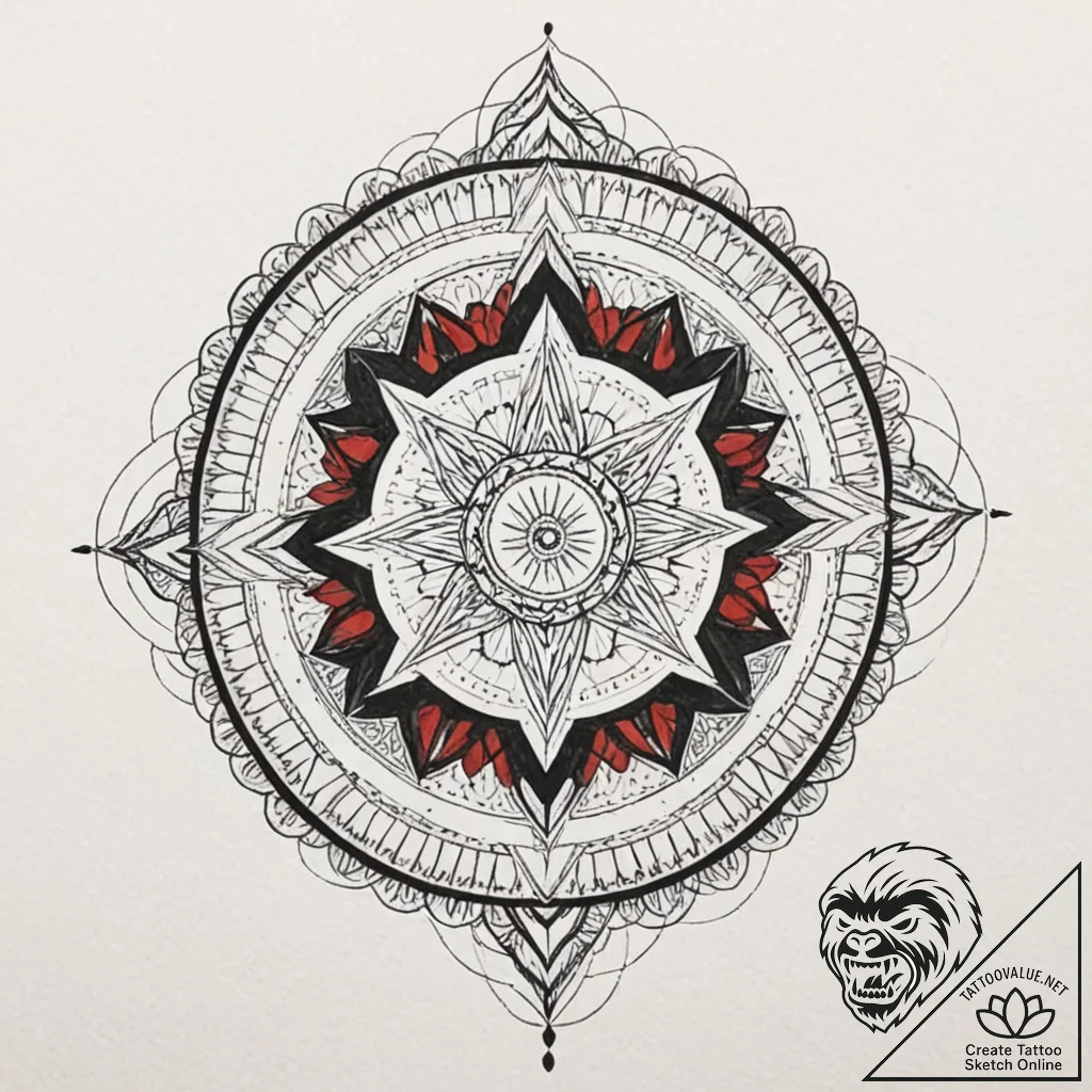 A trash polka composition of the old gods vs.... - tattoo sketch (№1752873501_0, 18.07.2025 21:18) — tattoovalue.net