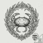 Tattoo design a cancer crab as a guardian of… – tattoo sketch (№1752873668_0, 18.07.2025 21:21) — tattoovalue.net