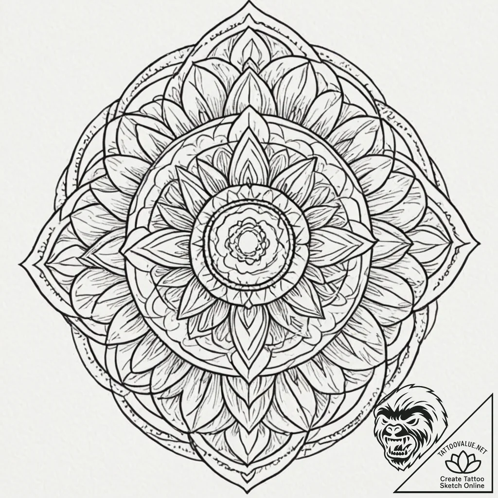 Tattoo design a powerful and serene eye, conv... - tattoo sketch (№1752873751_0, 18.07.2025 21:22) — tattoovalue.net
