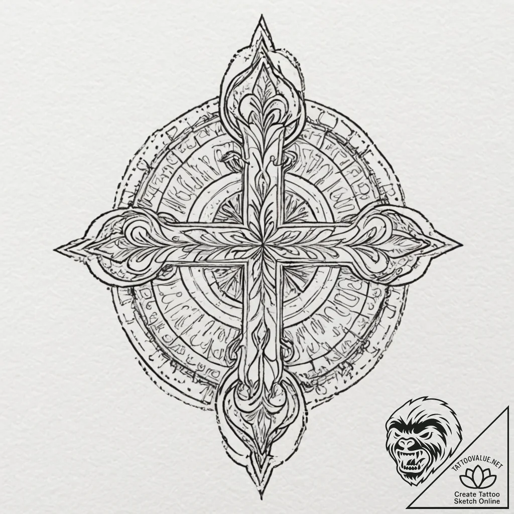 Tattoo sketch a group of small, identical sym... - tattoo sketch (№1752873919_0, 18.07.2025 21:25) — tattoovalue.net