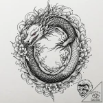 Tattoo sketch a mystic knot that begins on on… – tattoo sketch (№1752875082_0, 18.07.2025 21:44) — tattoovalue.net