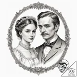 A daguerreotype-style portrait of a stern-loo… – tattoo sketch (№1752875165_0, 18.07.2025 21:46) — tattoovalue.net