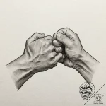 Tattoo sketch a strong, muscular arm wrestlin… – tattoo sketch (№1752876587_0, 18.07.2025 22:09) — tattoovalue.net