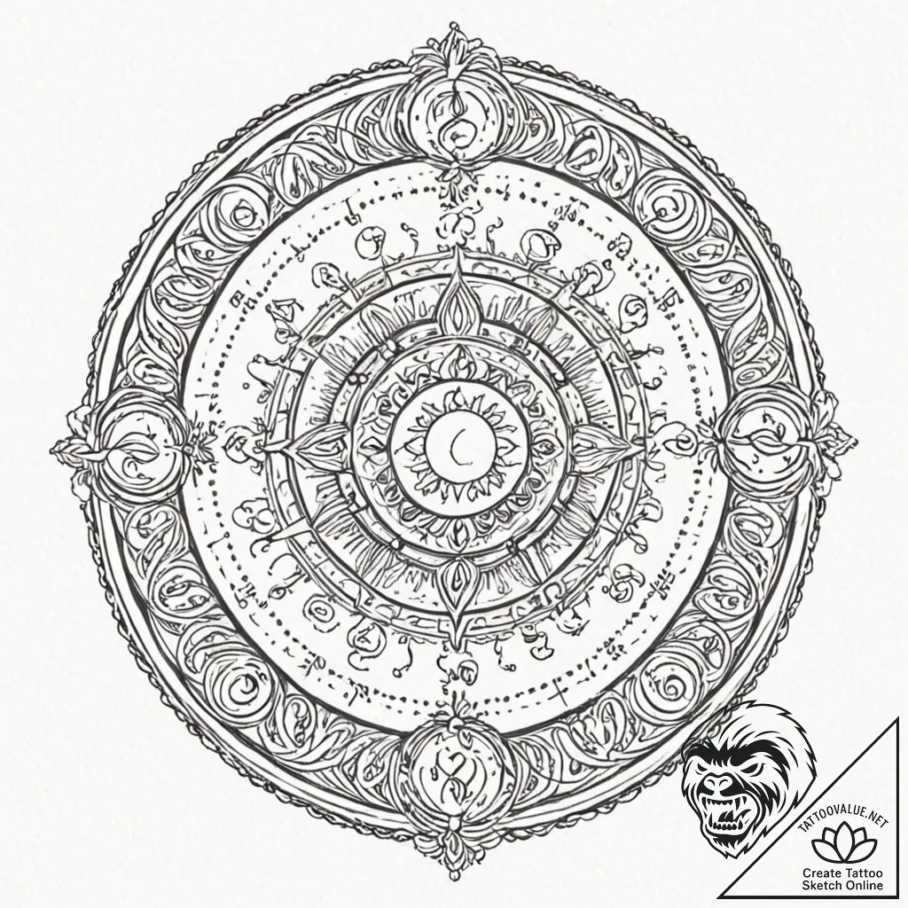 Tattoo design a minimalist symbol conveying t... - tattoo sketch (№1752877839_0, 18.07.2025 22:30) — tattoovalue.net