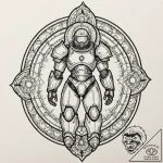 Tattoo design a silhouette of a character in… – tattoo sketch (№1752877921_0, 18.07.2025 22:32) — tattoovalue.net