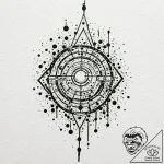 Trash polka sketch of neo stopping bullets, w… – tattoo sketch (№1752878006_0, 18.07.2025 22:33) — tattoovalue.net