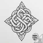Tattoo design a stylized ‘family’ knot from v… – tattoo sketch (№1752878757_0, 18.07.2025 22:45) — tattoovalue.net
