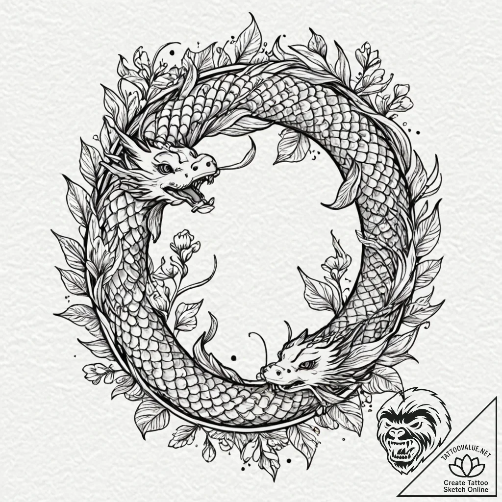 Tattoo sketch a tree with leaves that are fin... - tattoo sketch (№1752879091_0, 18.07.2025 22:51) — tattoovalue.net