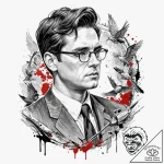 A watercolor sketch of atticus finch from to… – tattoo sketch (№1752879176_0, 18.07.2025 22:52) — tattoovalue.net