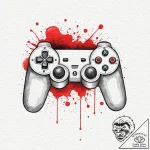 Tattoo design a game controller with a subtle… – tattoo sketch (№1752879760_0, 18.07.2025 23:02) — tattoovalue.net
