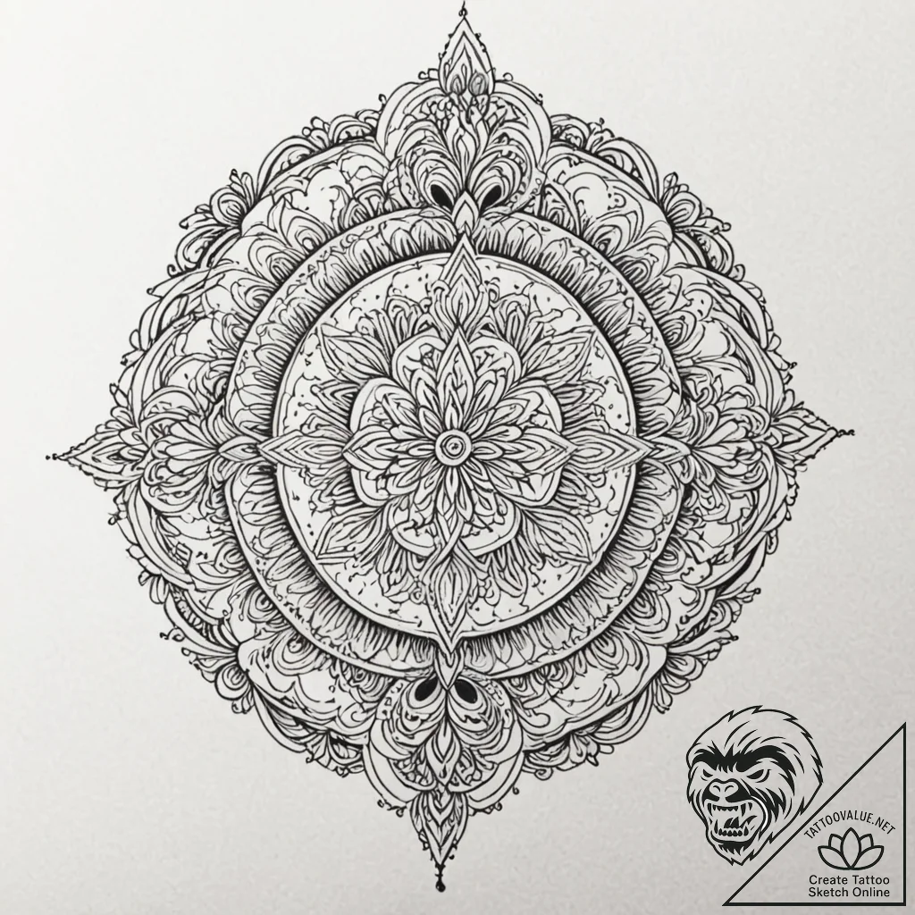 Tattoo design a small, clean linework of a sp... - tattoo sketch (№1752879928_0, 18.07.2025 23:05) — tattoovalue.net