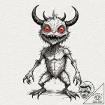 Tattoo sketch a playful monster or creature d… – tattoo sketch (№1752880012_0, 18.07.2025 23:06) — tattoovalue.net