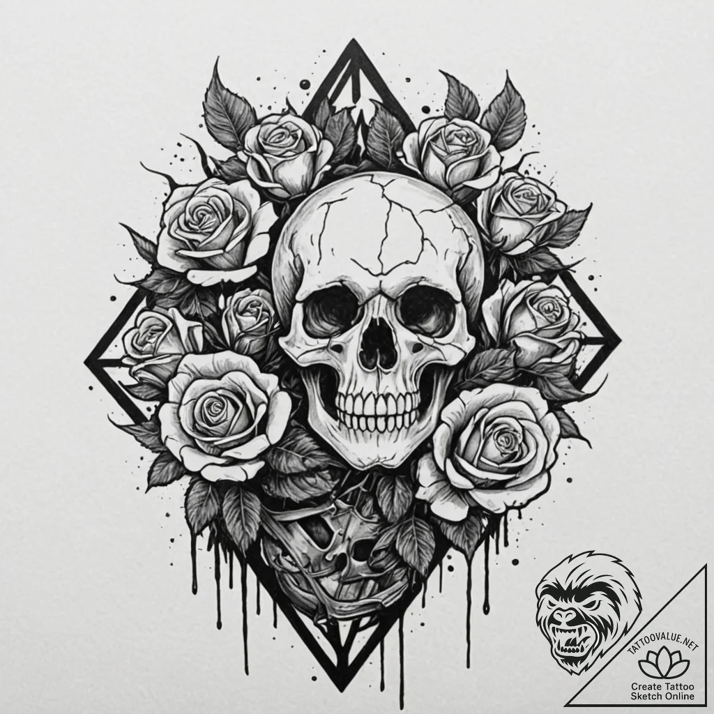 A trash polka composition of the pet sematary... - tattoo sketch (№1752880097_0, 18.07.2025 23:08) — tattoovalue.net
