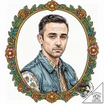 A neo-traditional portrait of the main charac… – tattoo sketch (№1752880685_0, 18.07.2025 23:18) — tattoovalue.net
